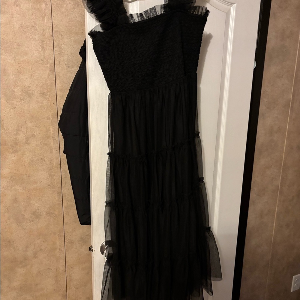Baltic Born Black One Shoulder Dress